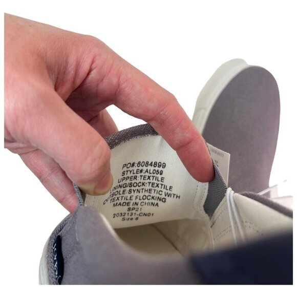 J Crew Mens Explorer Canvas Slip-on Sneaker Sz 8 Gray Coastal Casual Comfortable - Picture 8 of 11